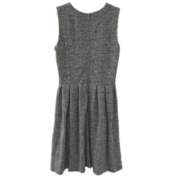 J Crew Gray Pleated Wool Dress - Picture 2 of 6